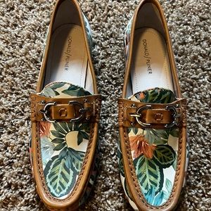 NEW: Donald Pilner Botanical leather loafers
